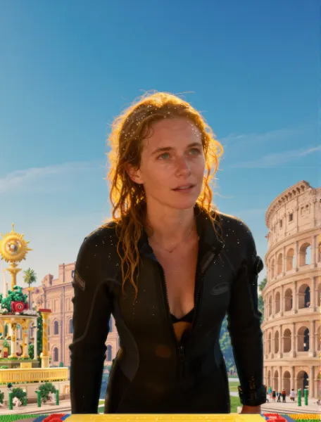 GAN-enhanced background result produced by the AI photo background changer