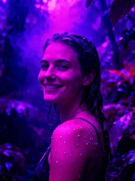 Kirkify AI generated neon avatar with cyberpunk aesthetic