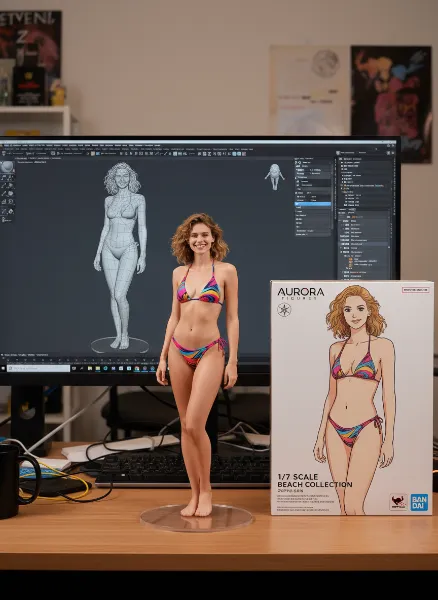 AI-generated anime figure result from Nano Banana - stunning anime character transformation